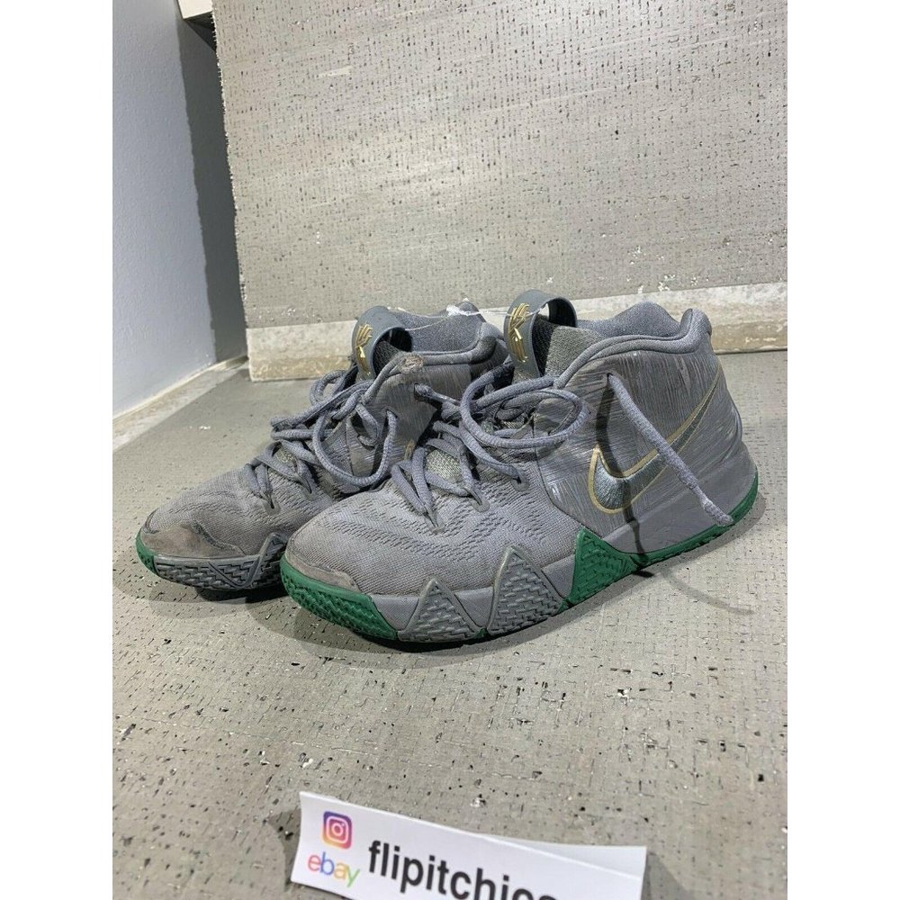 Nike Kyrie 4 Cool Grey Celtic Size 4y GS Grade Sch